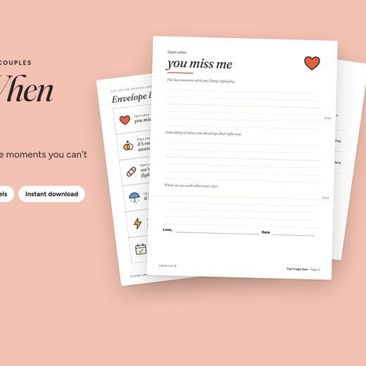 Printable Open When letters for couples